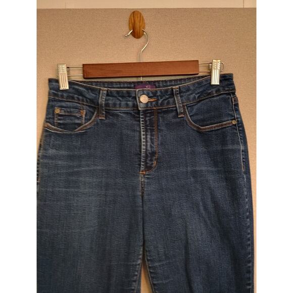 NYDJ Legging Jeans Womens 6 Blue Dark Wash Mid Rise Stretch Lift Tuck Technology - Picture 5 of 14